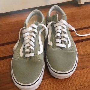 Women’s Classic Vans Sneakers - Green Suede size 9